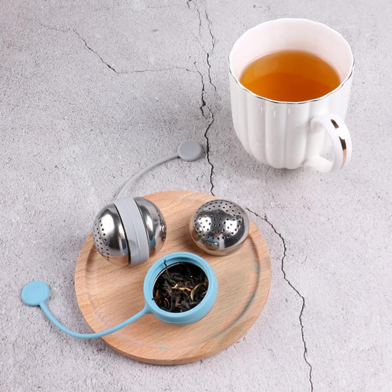 Филтер за кесички чај со меурчиња со силиконски топчиња за повеќекратна употреба