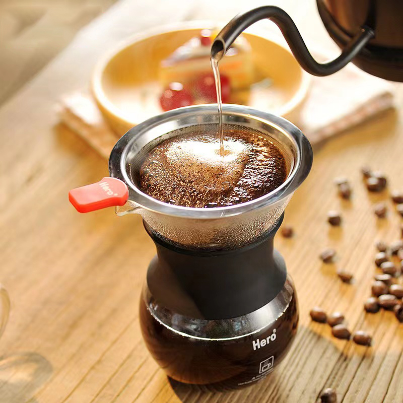 cafetera de acero inoxidable