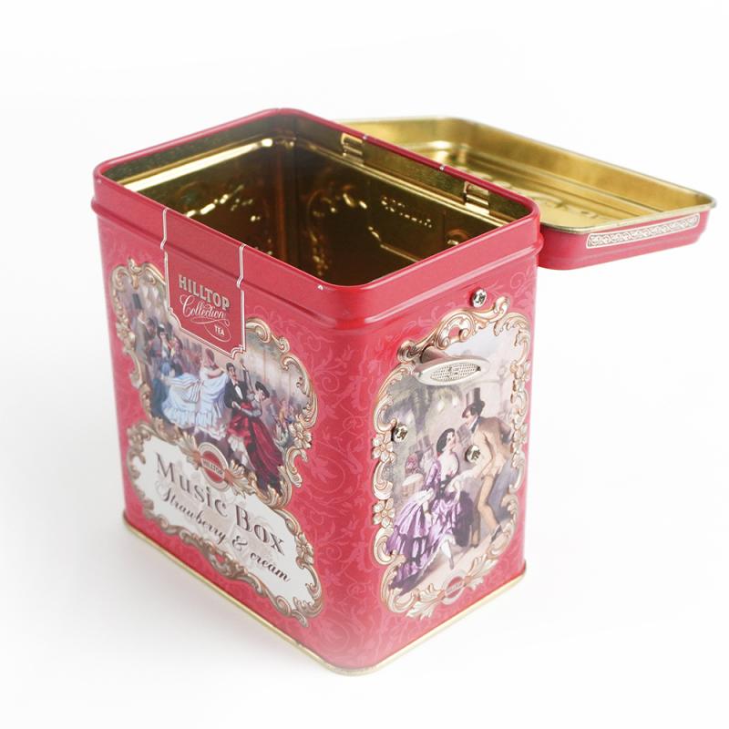 Flap Lid Christmas Tin Box