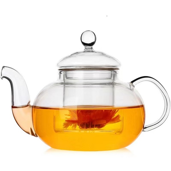 glass tea pot with infuser