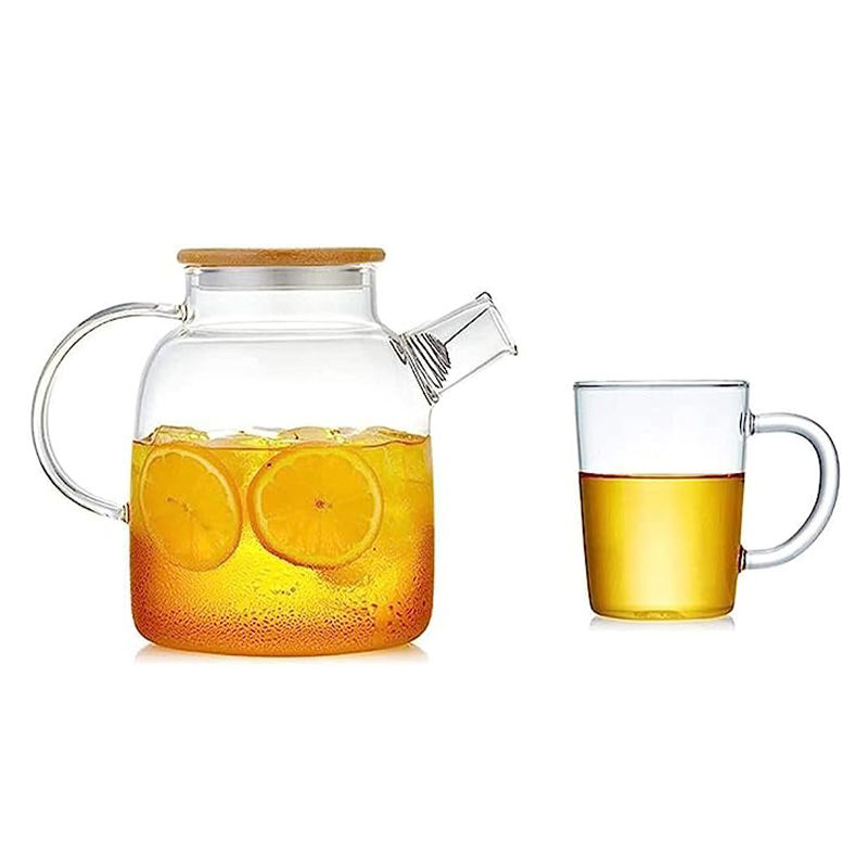 glass teapot with stainless infuser