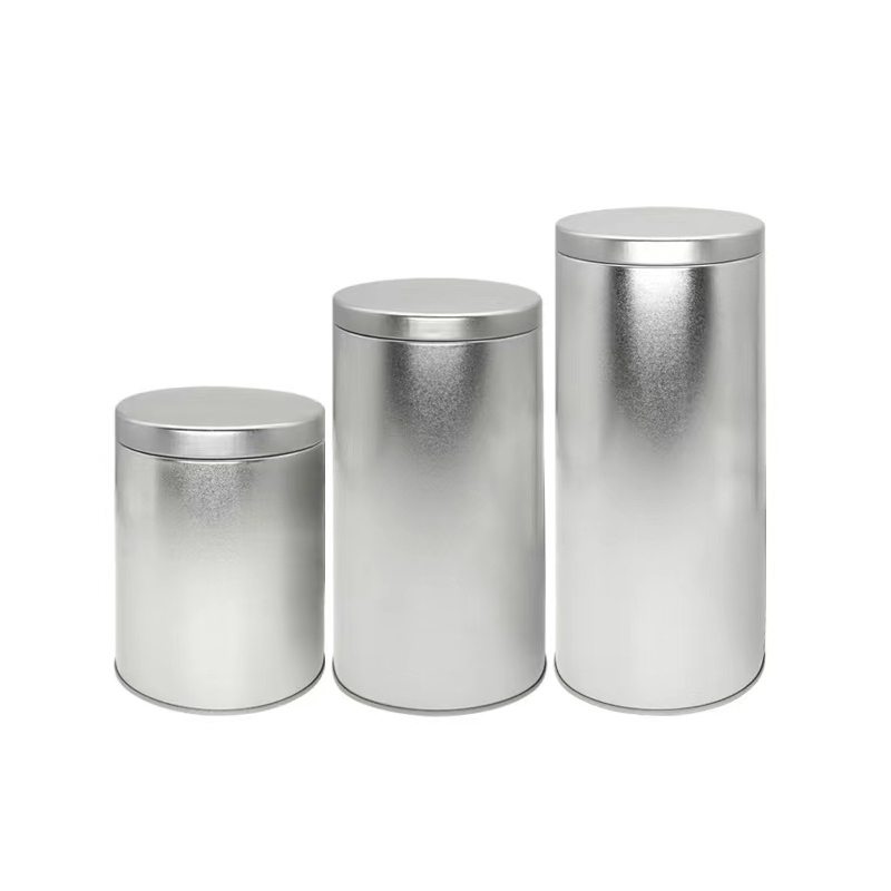 sliver food tea tin can